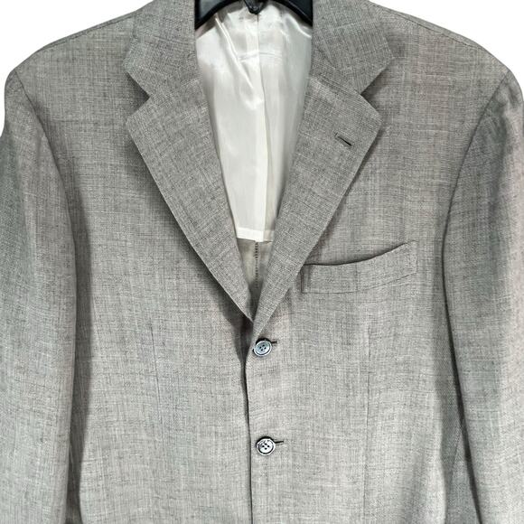 Kiton Trillion Blazer Men 38S Gray Cashmere Silk 3 Button Vented Career Italy - Picture 4 of 16
